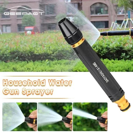 Adjustable High-Pressure Water Spray Gun Nozzle  with Metal Hose