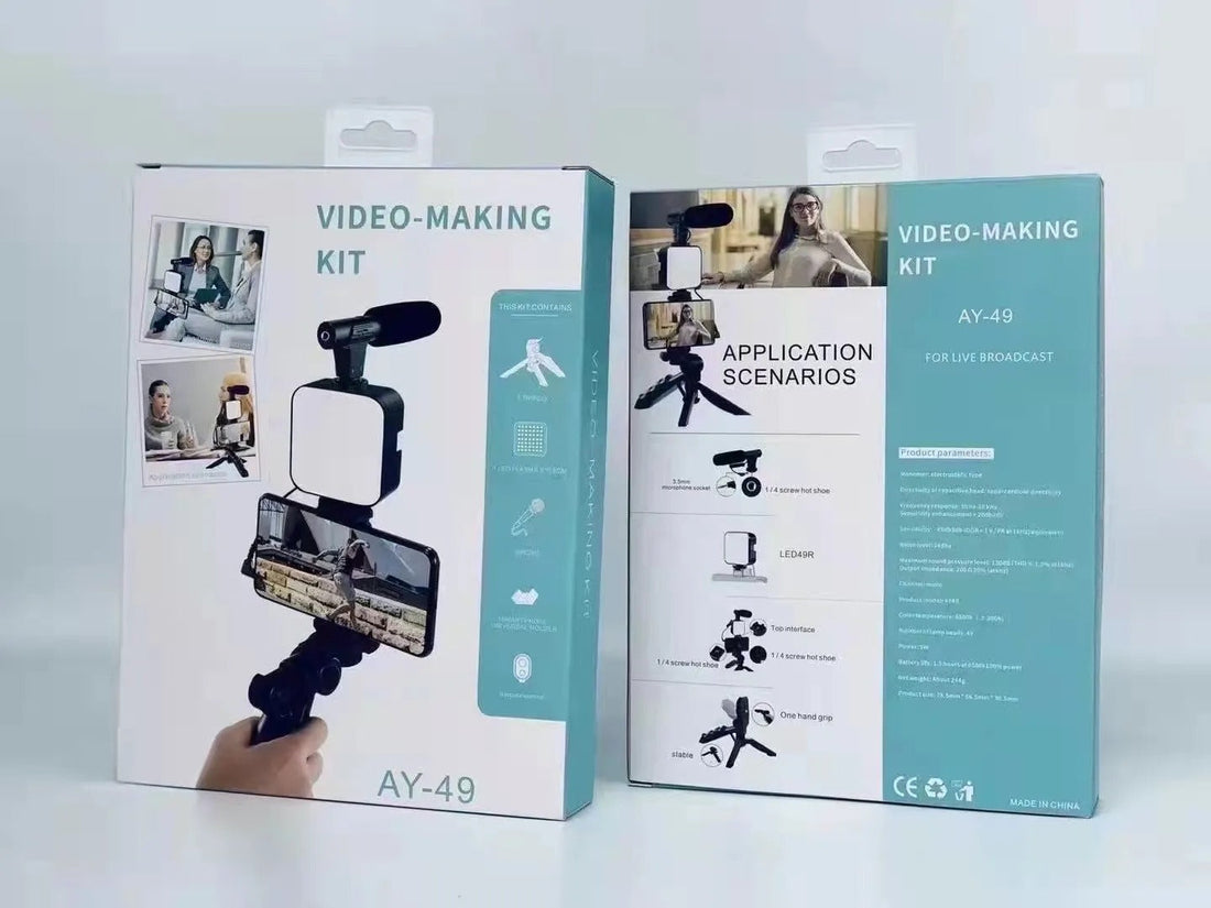 CrossX AY-49 Video-Making Kit Vlogging Tripod |  5 in 1 Complete Vlogging Kit