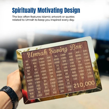Umrah Saving Box 😍 | Premium Wooden Box |Flat 50% OFF ️‍🔥